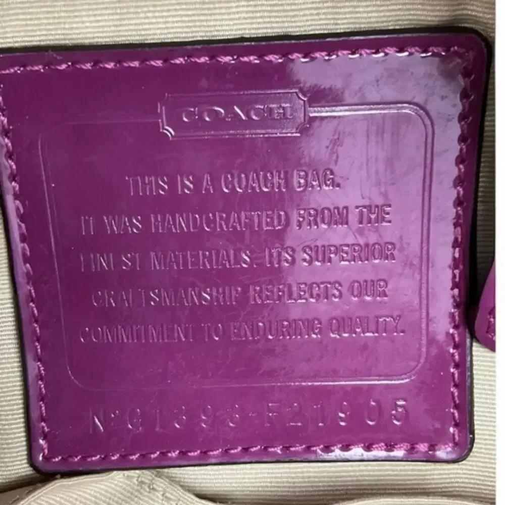 Coach Signature Stripe Shoulder Bag / Swingpack Purple